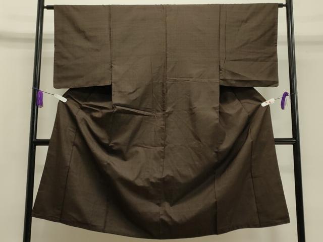 平和屋着物■男性 紬 格子柄 正絹 逸品 CABA0231oy