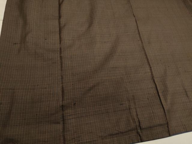 平和屋着物■男性 紬 格子柄 正絹 逸品 CABA0231oy