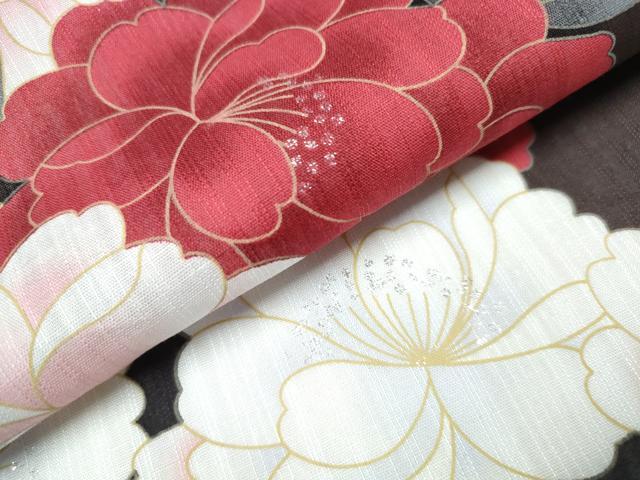 平和屋着物∴夏物 浴衣 舞花尽くし ラメ 綿 逸品 新品 CABA0660ng