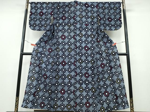 平和屋着物∴夏物　浴衣　有松鳴海絞り　亀甲繋ぎ文　綿　逸品　CABA0725ng 平和屋着物∴夏物 浴衣 有松鳴海絞り 亀甲繋ぎ文 綿 逸品 CABA0725ng
