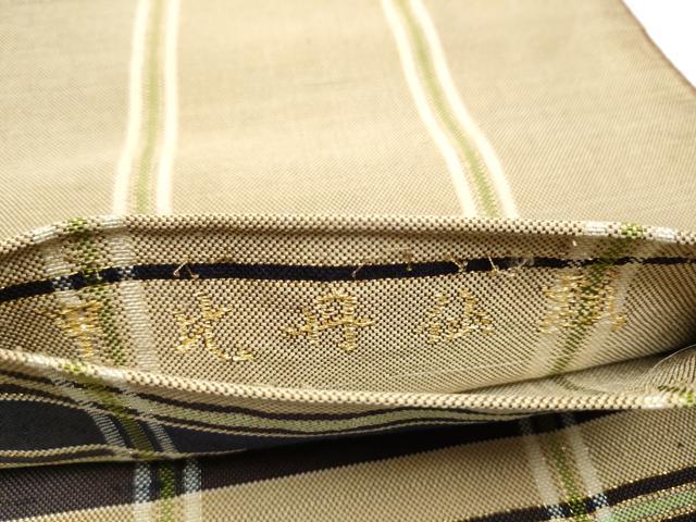 平和屋着物●六通柄 本袋帯 紬地 龍村平蔵柄 甲比丹 正絹 逸品 CABA0913hy