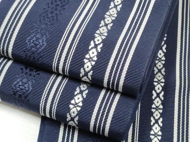平和屋着物●男性 本場筑前博多織 角帯 献上 証紙付き 正絹 逸品 CABA1011hy