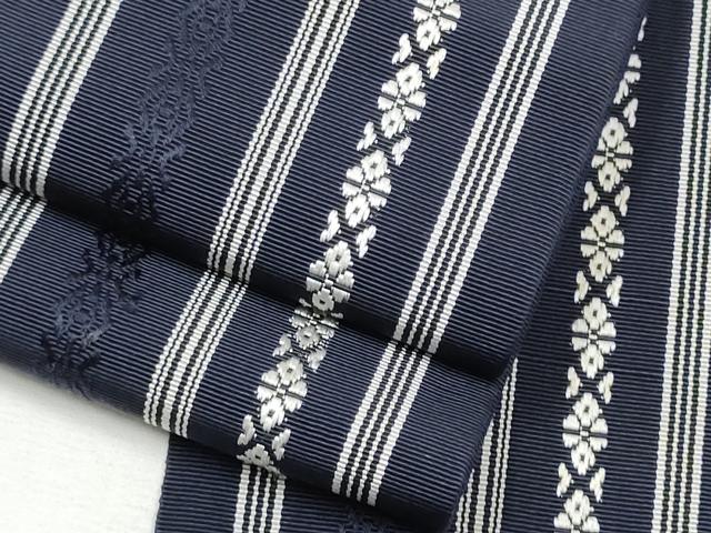 平和屋着物●男性 本場筑前博多織 角帯 献上 証紙付き 正絹 逸品 CABA1017hy