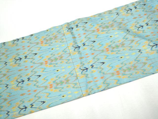 平和屋着物●龍村美術織物 全通柄 九寸名古屋帯 獅噛太子 正絹 逸品 CABA1066hy