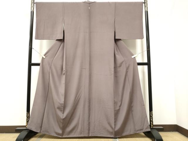 平和屋着物●上質な色無地 濃色 正絹 逸品 CABA1188hy