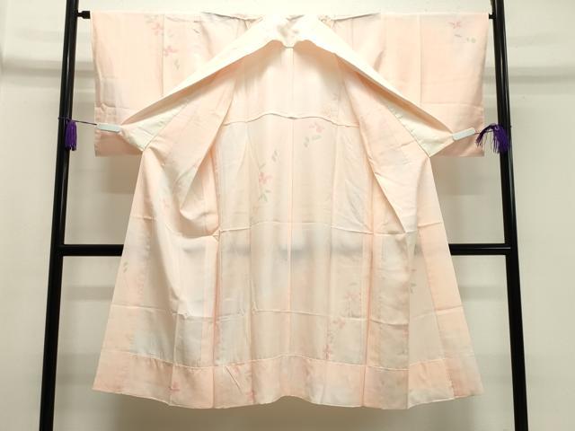 平和屋着物●長襦袢 無双仕立て 手描き 枝垂れ花文 暈し染め 正絹 逸品 未使用 CABA1272gh