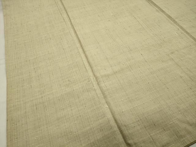 平和屋着物●上質な紬 縞 ロング丈 正絹 逸品 未使用 CABA1275gh