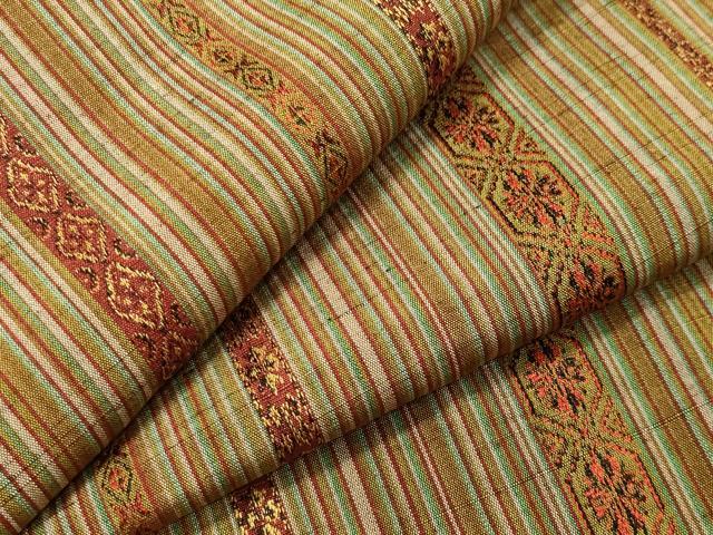 平和屋着物●上質な紬 縞 正絹 逸品 未使用 CABA1295gh
