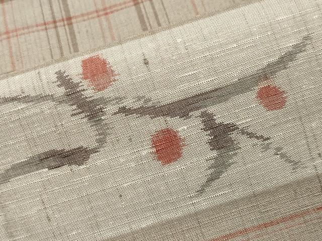 平和屋着物●上質な紬 南天文 正絹 逸品 未使用 CABA1314gh