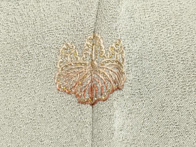 平和屋着物●訪問着 刺繍 枝花文 金糸 正絹 逸品 CABA1358gh