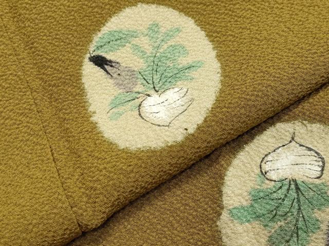 平和屋着物●上質な小紋 手描き 成り物 正絹 逸品 CABA1378gh