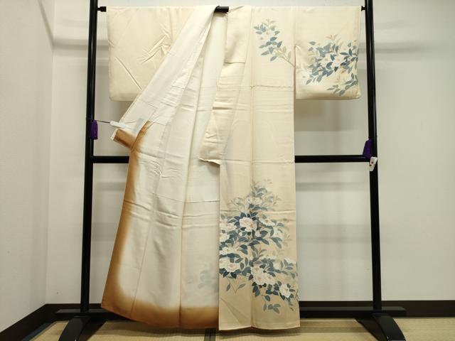 平和屋着物●訪問着 作家物 枝椿 銀彩 正絹 逸品 CABA1416gh