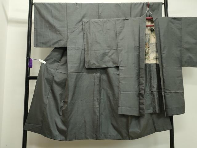 平和屋着物○男性 本場大島紬 アンサンブル 100亀甲 総詰め 正絹 逸品