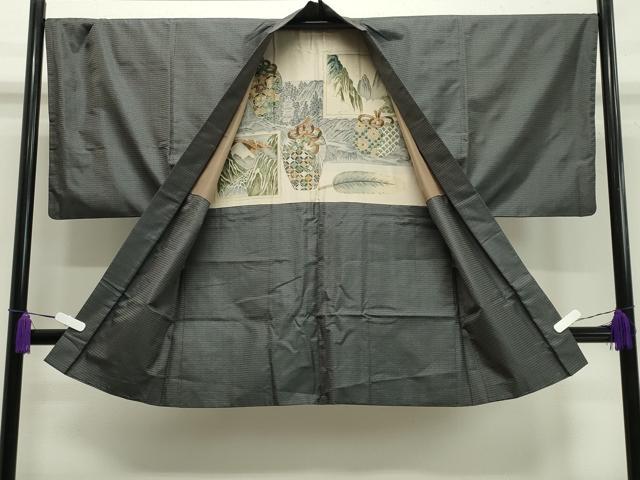 平和屋着物●男性 本場大島紬 アンサンブル 100亀甲 総詰め 正絹 逸品 CABA1446gh