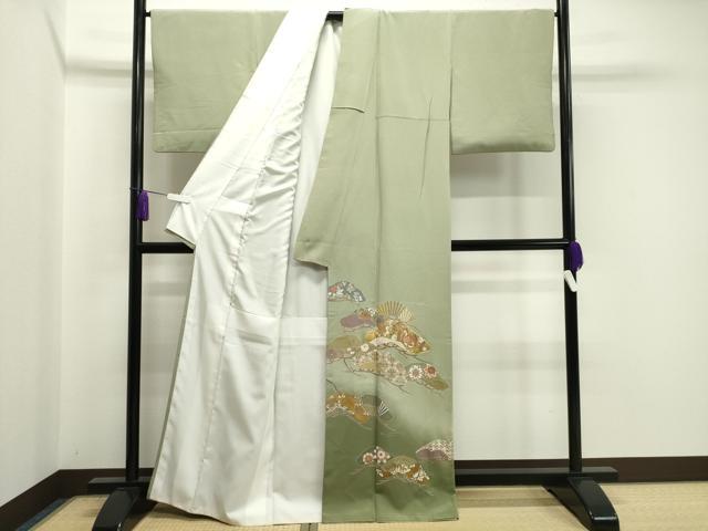 平和屋着物●豪華色留袖 駒刺繍 鳳凰枝松花文 暈し染め 金彩 正絹 逸品 CABA1517gh