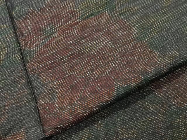 平和屋着物●本場大島紬 枝花文 正絹 逸品 CABA1528gh