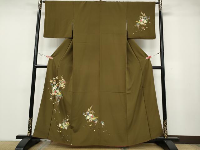 平和屋着物●訪問着 花籠文 正絹 逸品 CABA1603ut