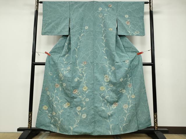 平和屋着物●訪問着 ろうけつ染め 枝花文 正絹 逸品 CABA1607ut