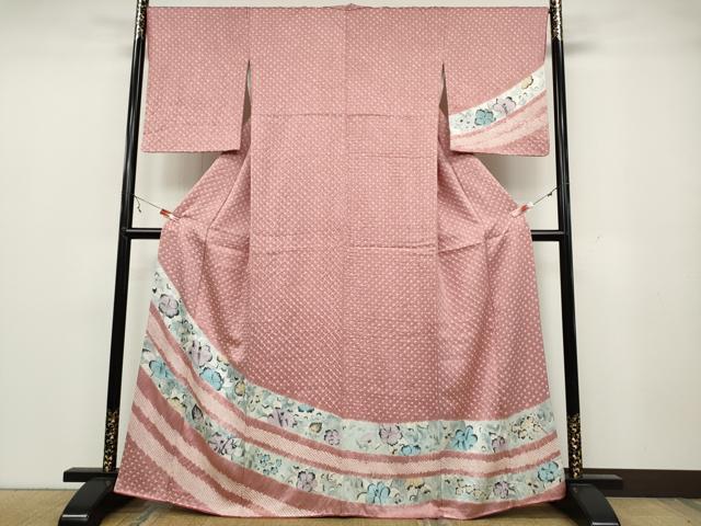 平和屋着物●訪問着 辻が花 絞り 正絹 逸品 CABA1614ut