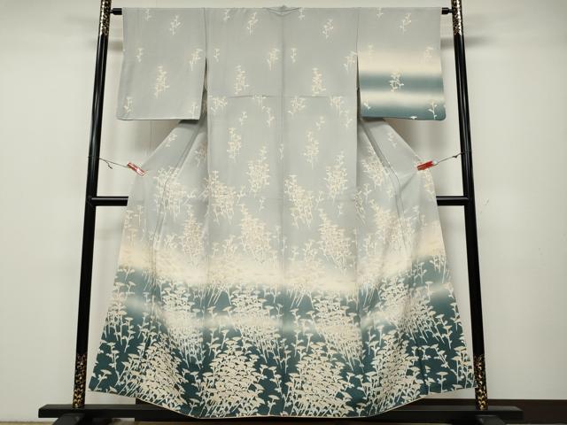 平和屋着物●訪問着 舞菊文 暈し染め 正絹 逸品 CABA1668ut
