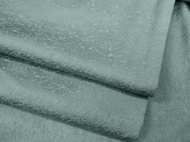 平和屋着物●上質な色無地 霞地紋 水色 正絹 逸品 CABA1685ut