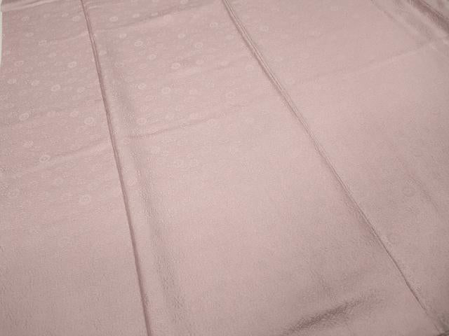 平和屋着物●上質な色無地 献上模様 鴇色 反端付き 正絹 逸品 CABA1834ut