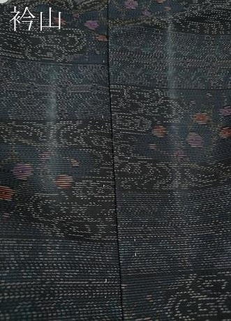 平和屋着物●本場大島紬 横段流水枝花文 正絹 逸品 CABA1884ut