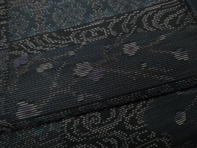 平和屋着物●本場大島紬 横段流水枝花文 正絹 逸品 CABA1884ut