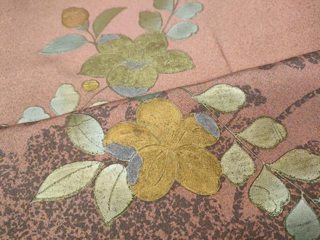 平和屋着物●訪問着 辻が花 シルエット 金彩 正絹 逸品 CABA1889ut