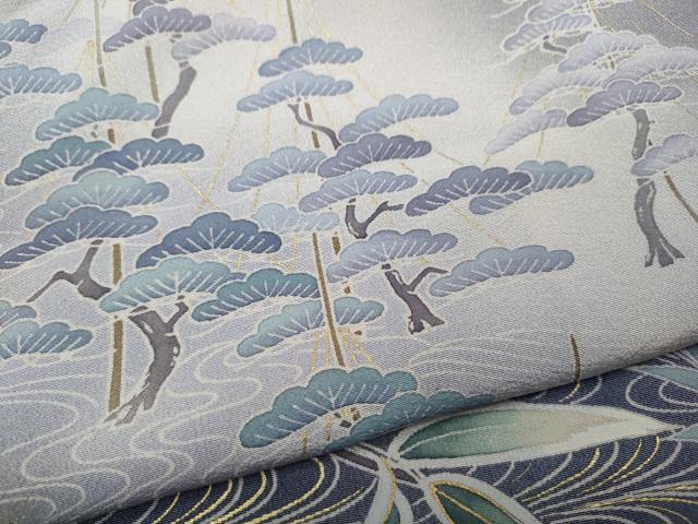 平和屋着物●訪問着 作家物 船流水草木文 暈し染め 金彩 正絹 逸品 CABA1911ut