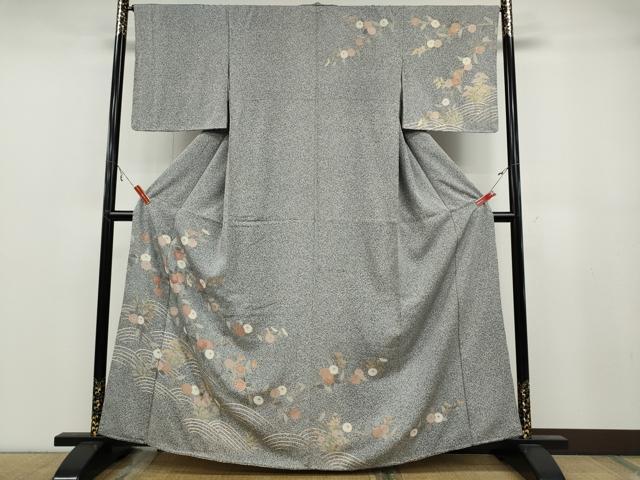 平和屋着物●訪問着 立波草花文 金彩 正絹 逸品 CABA1940ut