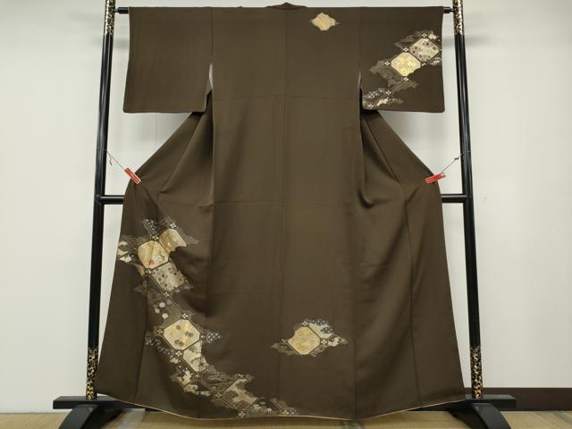 平和屋着物●訪問着 刺繍 蜀江吉祥花文 金彩 正絹 逸品 CABA1950ut