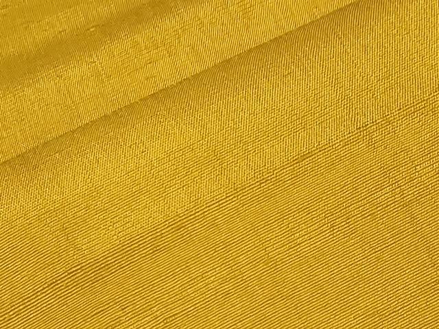 平和屋着物●九寸開き名古屋帯 紬地 黄朽葉色 正絹 逸品 CABA2247dy