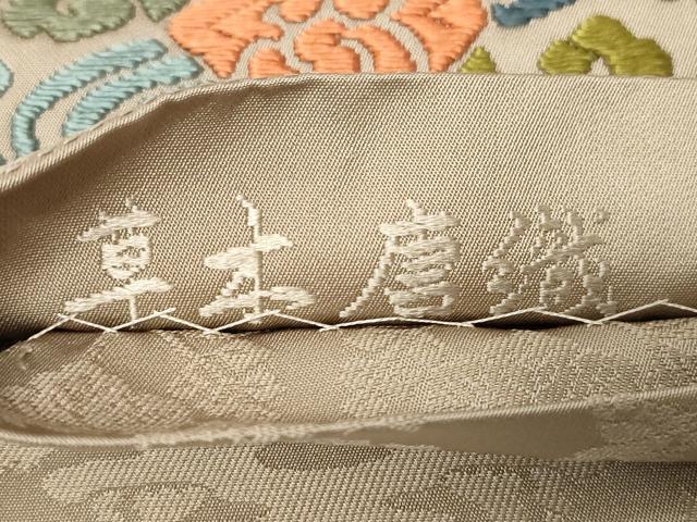 平和屋着物●六通柄袋帯 草木唐織 蘭陵王華文 正絹 逸品 CABA2279dy