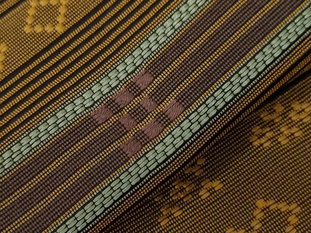 平和屋着物●本場筑前博多織 八寸名古屋帯 花織 浪漫 正絹 逸品 CABA2361dy
