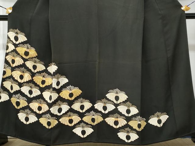 平和屋着物■豪華黒留袖 桐 正絹 逸品 CABA2586fb