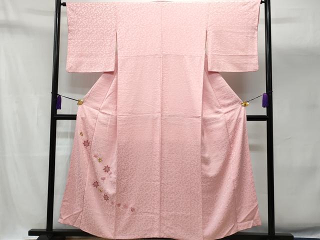 平和屋着物■中国三大刺繍 相良刺繍 色留訪問着 楓 正絹 逸品 CABA2686fb
