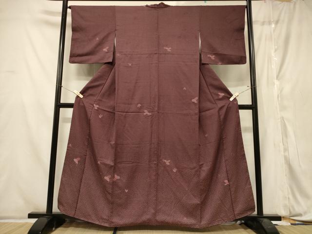 平和屋着物■上質な小紋 舞花文 銀彩 正絹 逸品 CABA2966in
