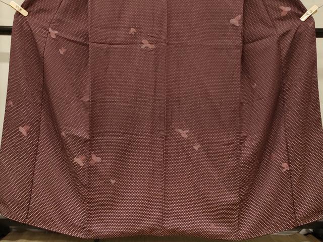 平和屋着物■上質な小紋 舞花文 銀彩 正絹 逸品 CABA2966in