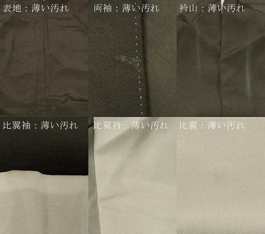 平和屋着物■豪華黒留袖 扇面飛鶴風景文 正絹 逸品 CABA3188in