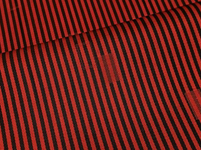 平和屋着物■道行コート 単衣 縞 ロング丈 正絹 逸品 CABA3229ua