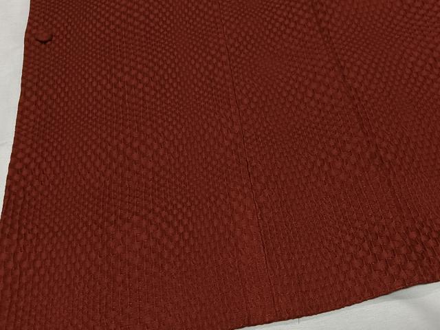 平和屋着物■道行コート 霞文 葡萄茶色 正絹 逸品 未使用 CABA3411ua