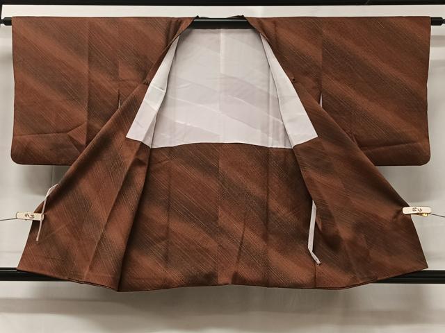平和屋着物■道行コート 斜線文 暈し染め 正絹 逸品 CABA3454ua