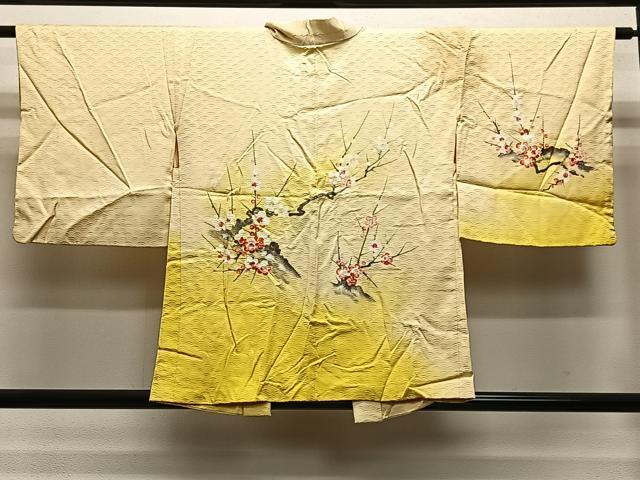 平和屋着物#羽織 手描き 枝梅文 暈し染め 正絹 逸品 CABA3538ua