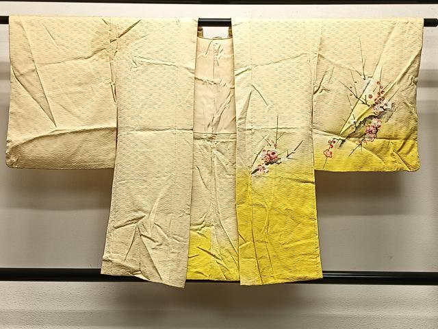 平和屋着物#羽織 手描き 枝梅文 暈し染め 正絹 逸品 CABA3538ua