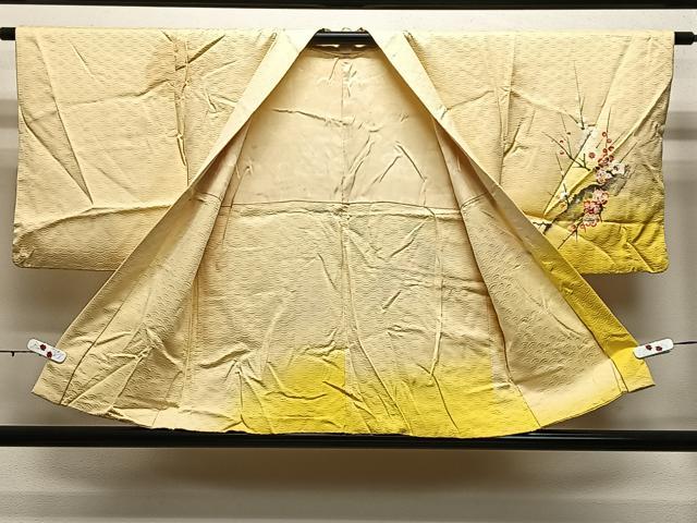 平和屋着物#羽織 手描き 枝梅文 暈し染め 正絹 逸品 CABA3538ua