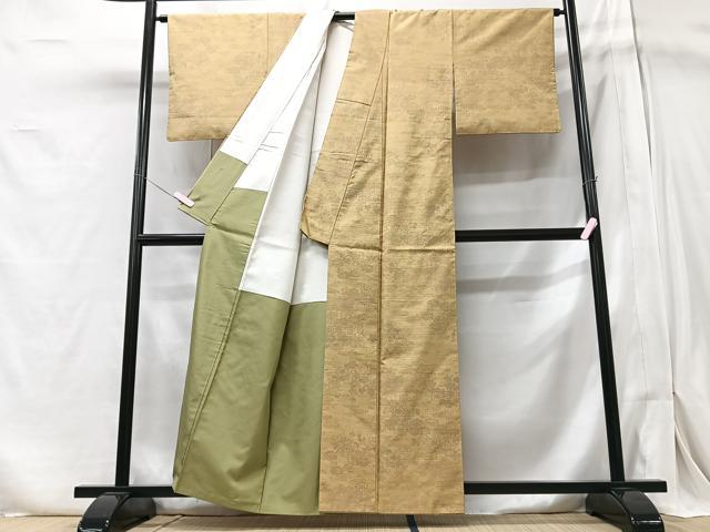 平和屋着物■上質な紬 草花文 正絹 逸品 CABA4080xe