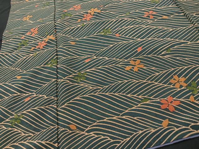 平和屋着物■上質な小紋 流水花文 正絹 逸品 CABA4382xe