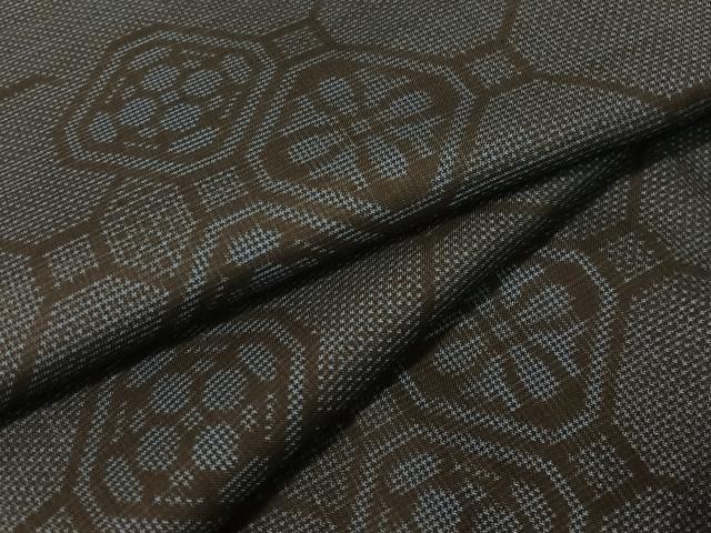 平和屋着物●本場大島紬 7マルキ 蜀江花文 正絹 逸品 CABA4401vp