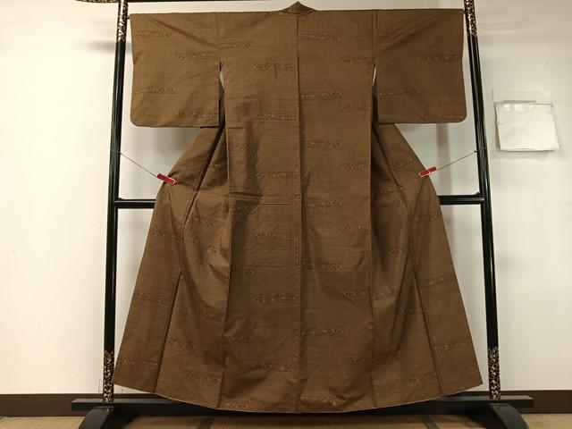 平和屋着物●本場大島紬 7マルキ 吉祥花文 正絹 逸品 CABA4405vp